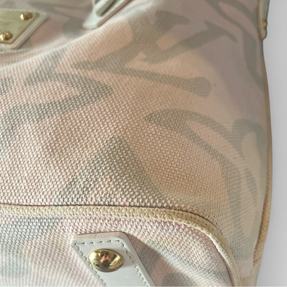Louis Vuitton Tahitienne/Taisienne Cabas PM Pink Canvas Tote. Leather Trim w/COA - Picture 7 of 16